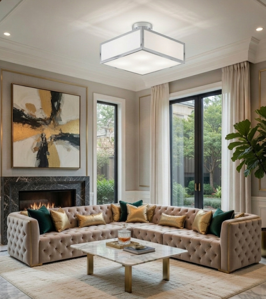 Seine Semi-flush mount light fixture