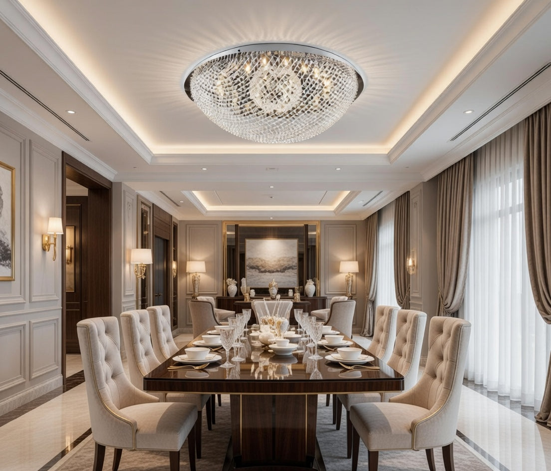 Grand Éclat Crystal Dome Chandelier