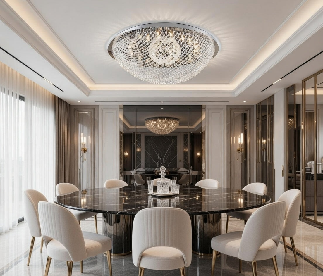 Grand Éclat Crystal Dome Chandelier