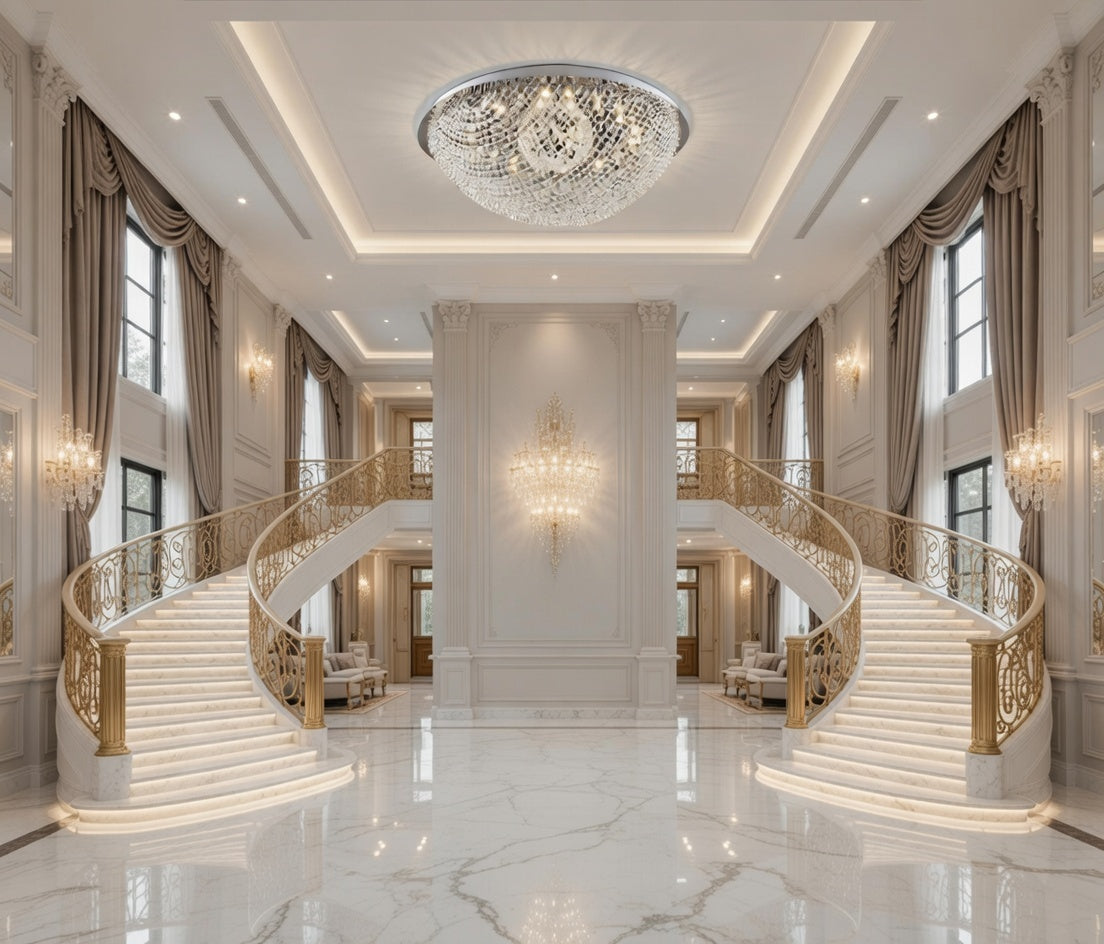 Grand Éclat Crystal Dome Chandelier