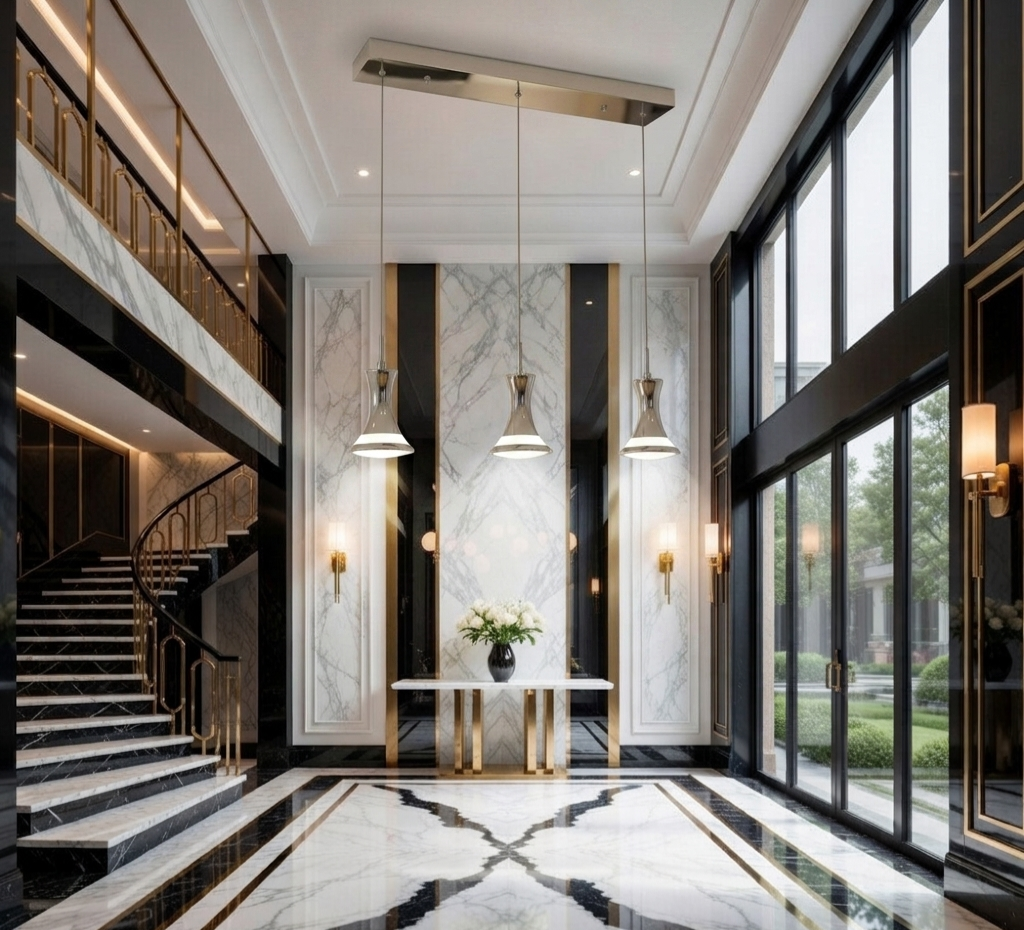 Maison Celestine chromed 3 light pendant