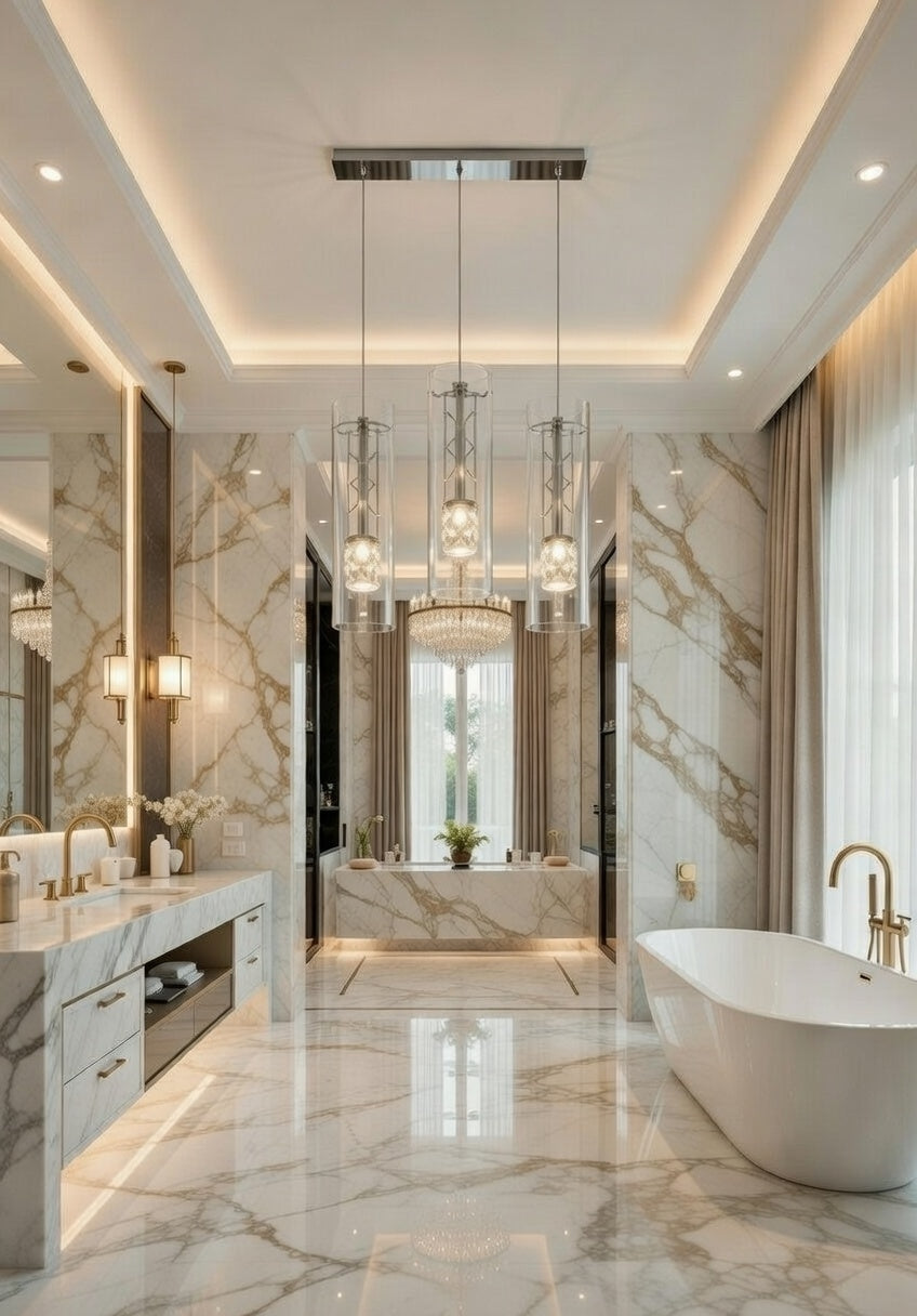 Noir Luxe Crystal Trio Light 