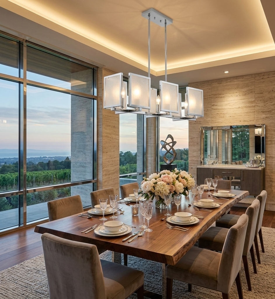 Paris L'Éclat de Modernité chromed metal chandelier