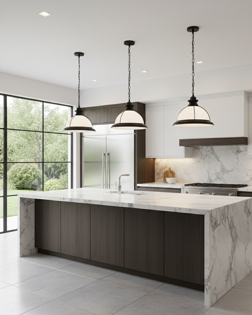 The Noir Luxe Dome wrought Iron spherical chandelier