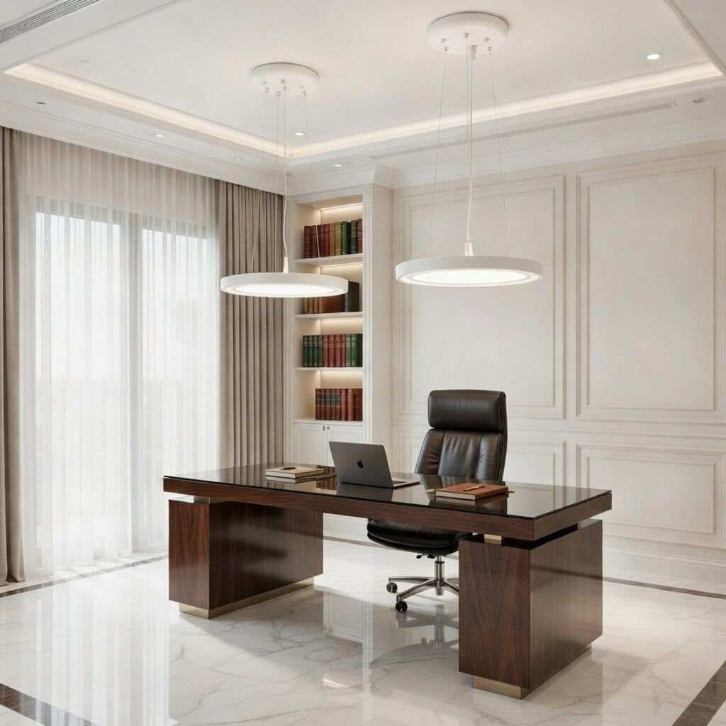 Halo Luxe LED Pendant – Modern Minimalist Ring Light