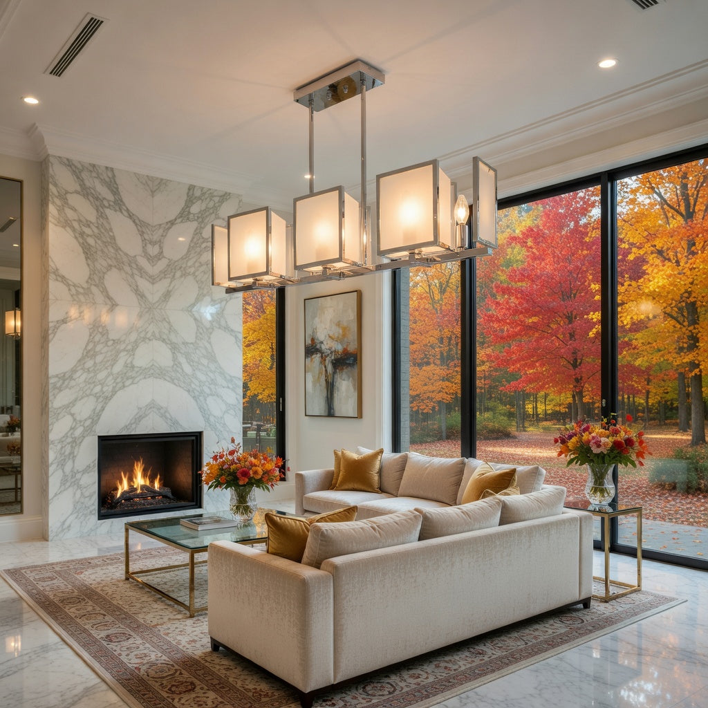 Paris L'Éclat de Modernité chromed metal chandelier