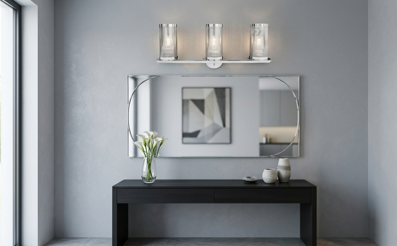 Éclat Moderne — Chrome Triple Wall Light