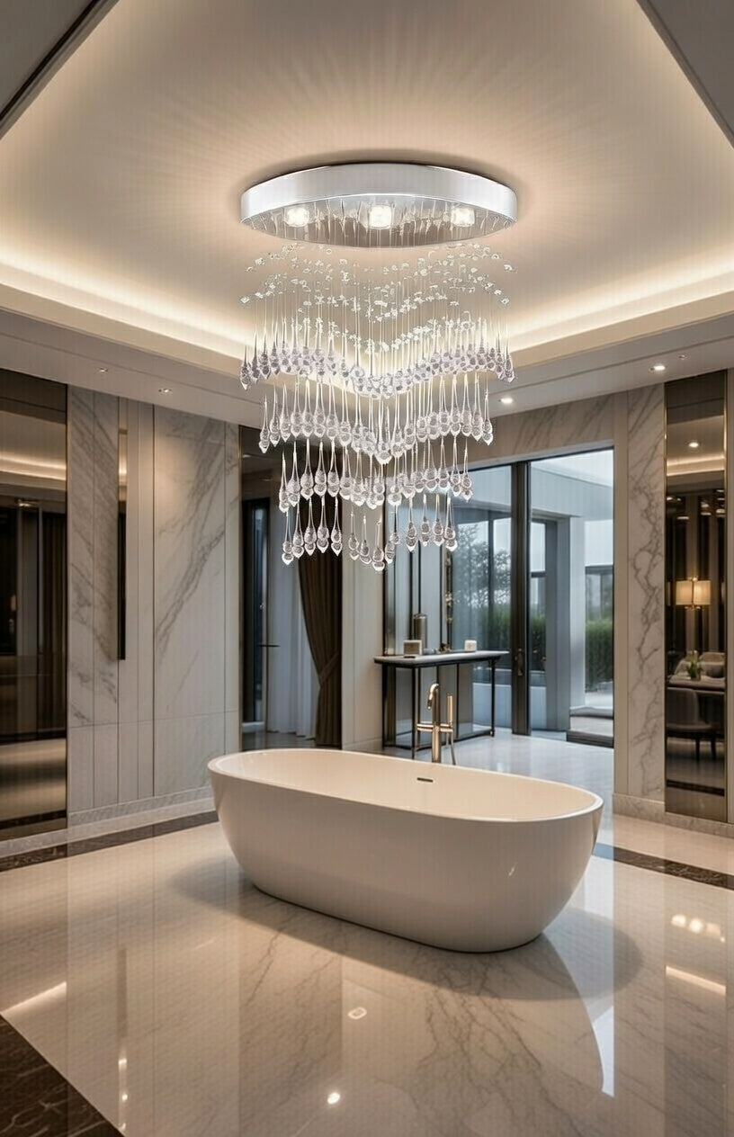 Cascade Elegante crystal chandelier