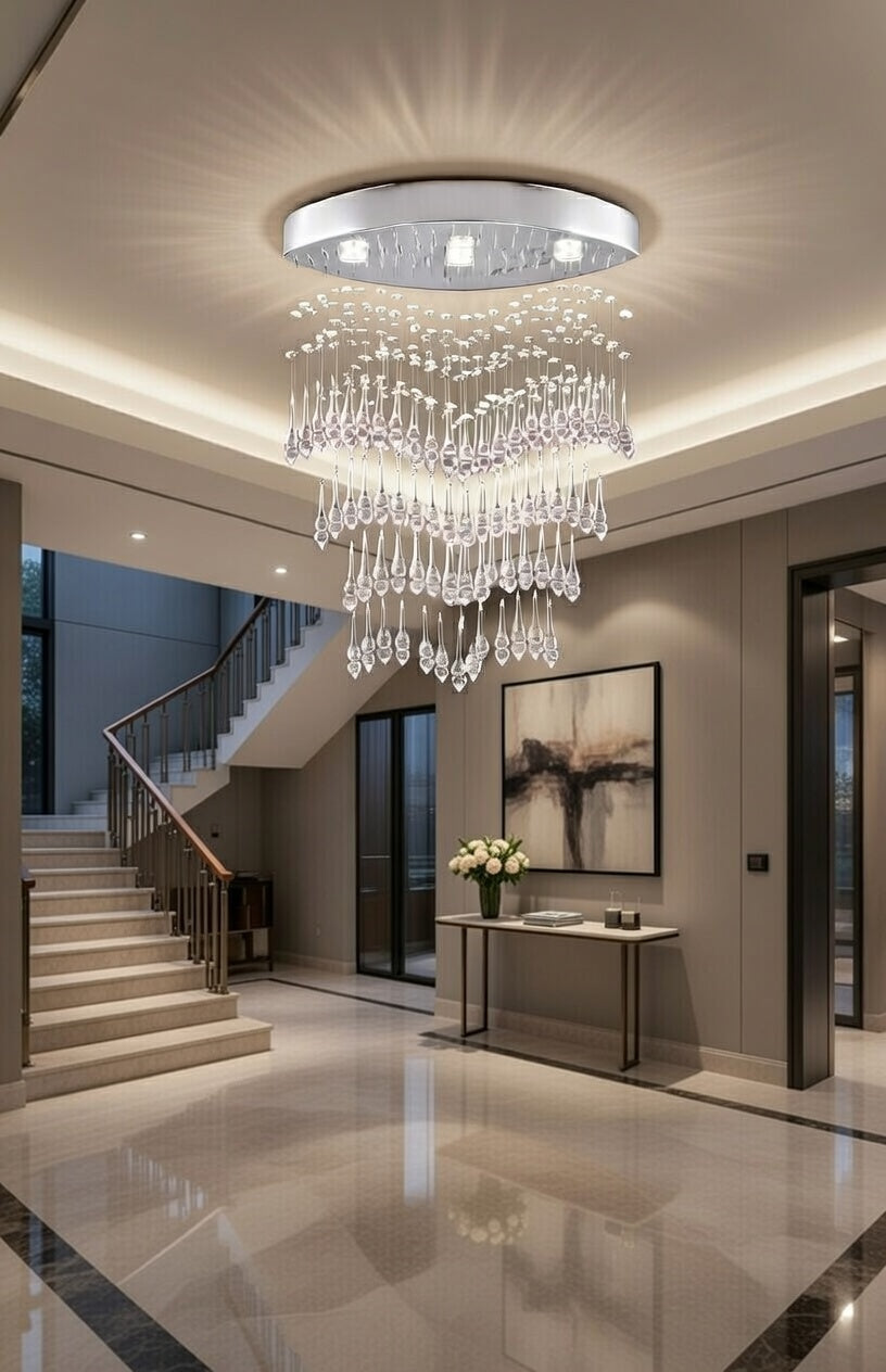 Cascade Elegante crystal chandelier