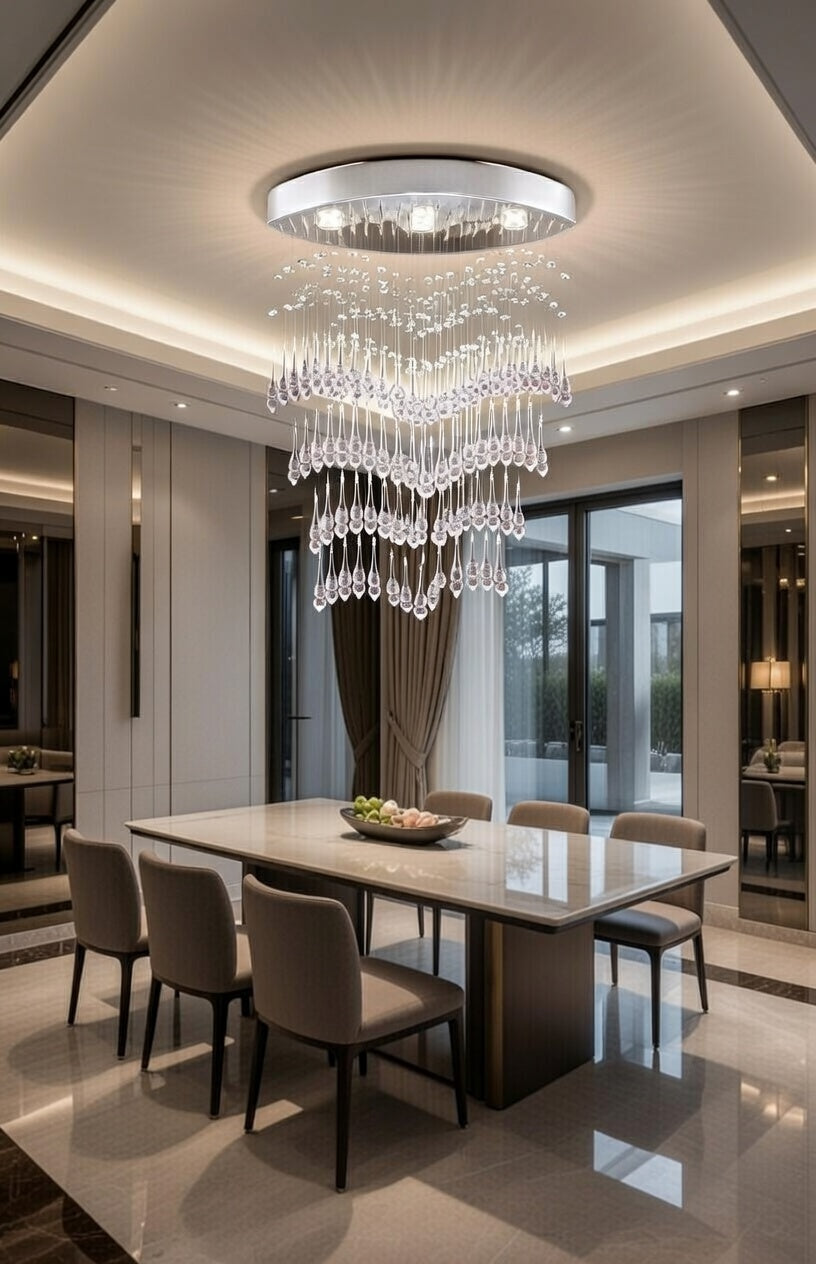 Cascade Elegante crystal chandelier