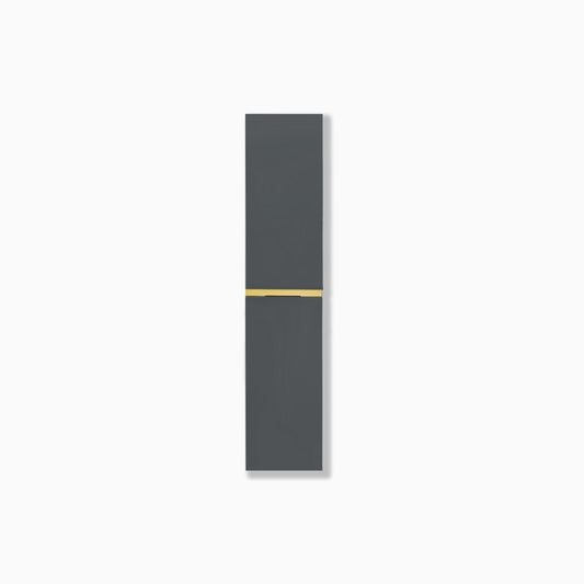 Wall cabinet glossy gray with gold