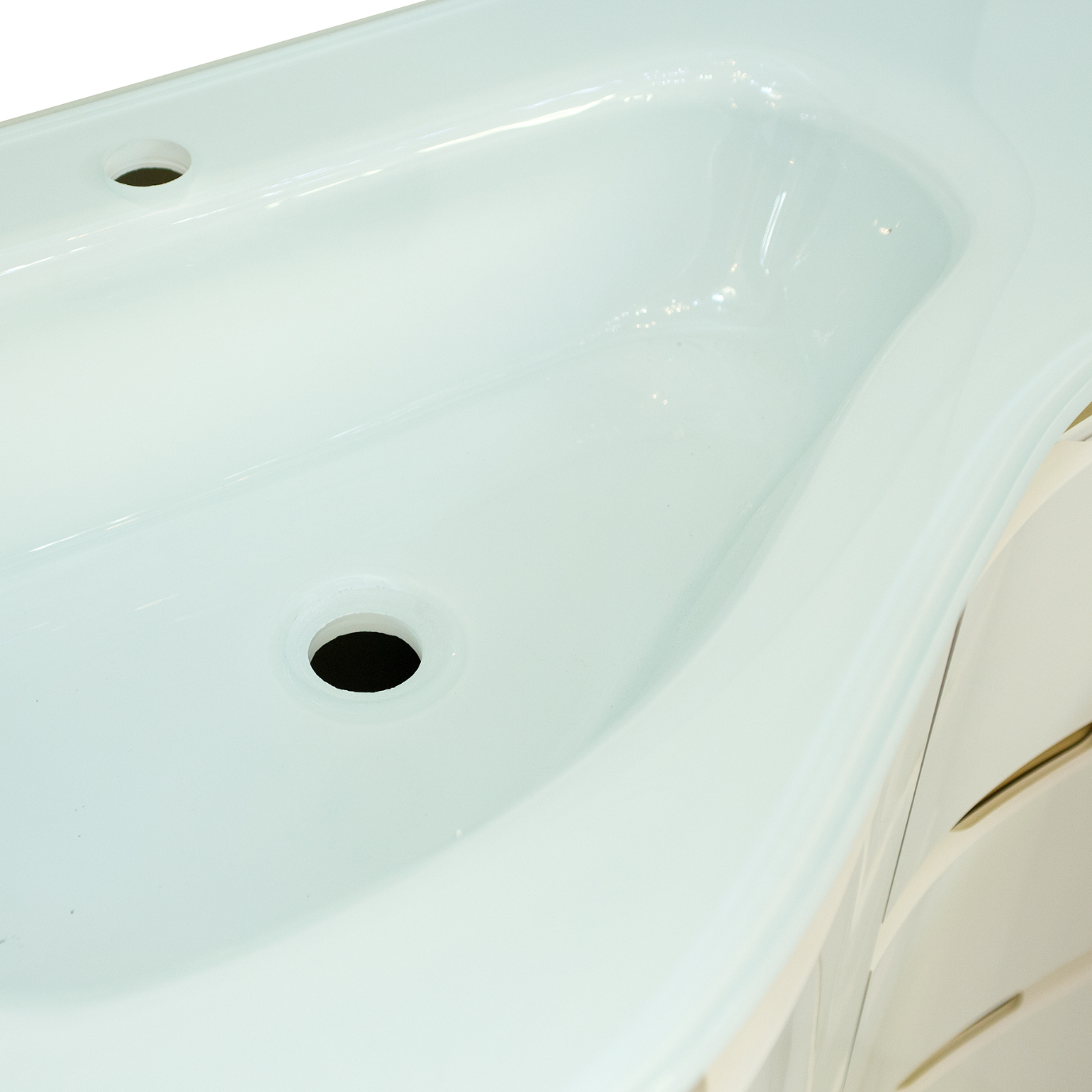 32'' Santorini white with gold bathroom vanity