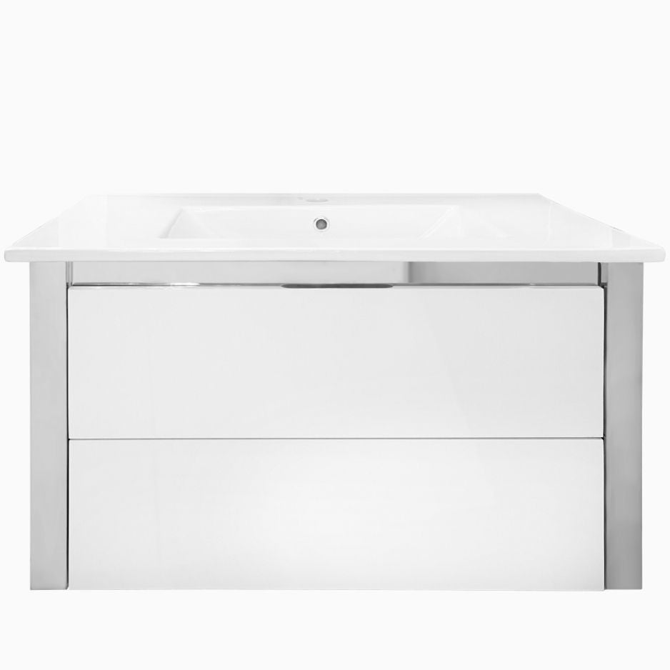 36'' Ancona modern white with silver