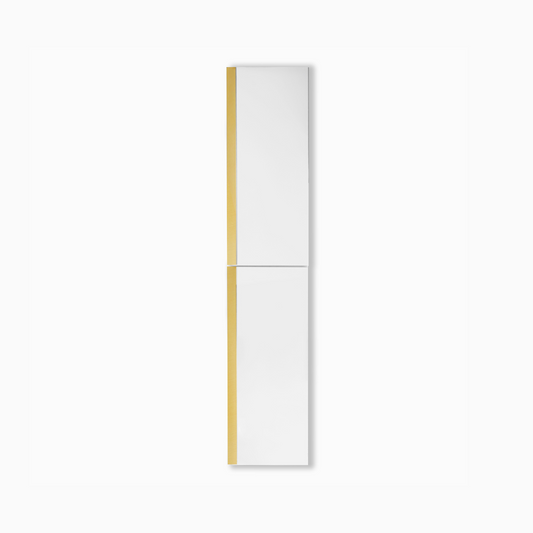 Wall cabinet white with gold left
