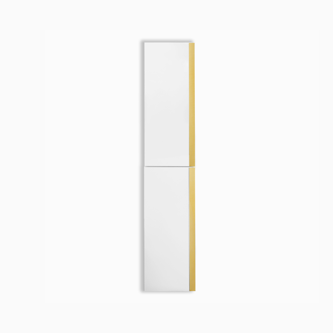 Wall cabinet white with gold right