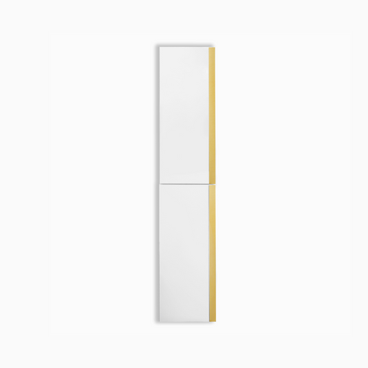 Wall cabinet white with gold right