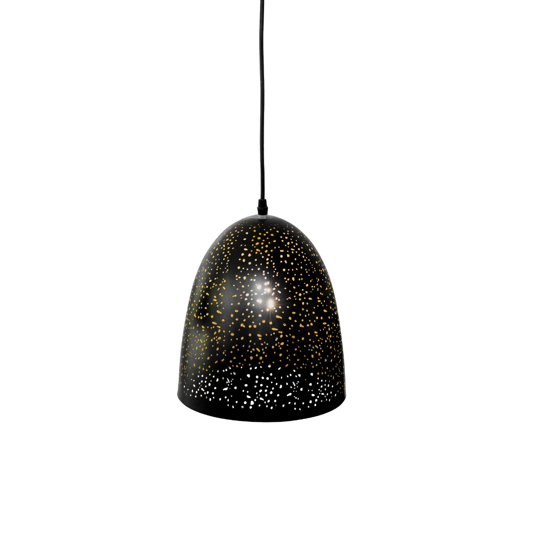 Rieti craft black perforated pendants