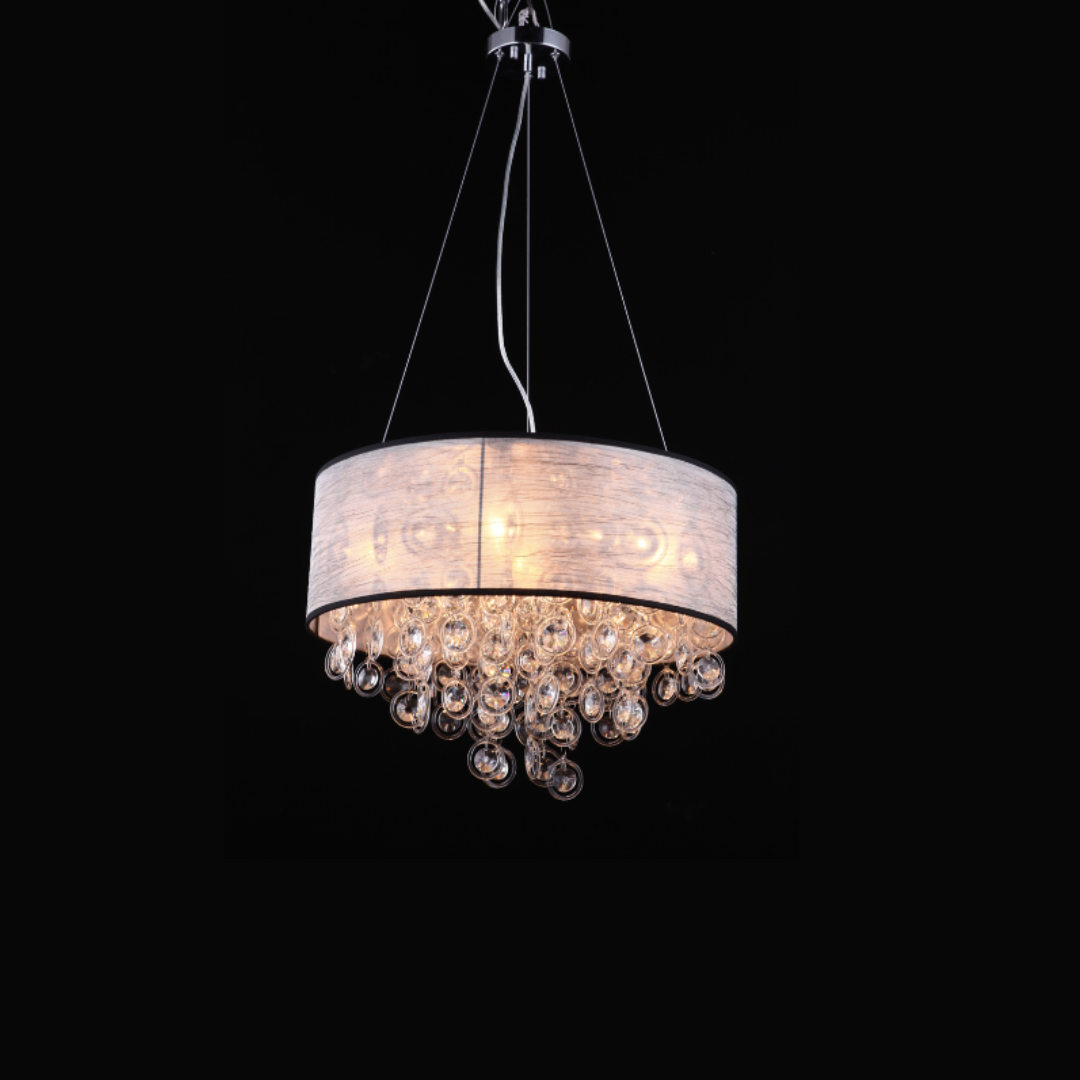 Elegant organza shade chandelier