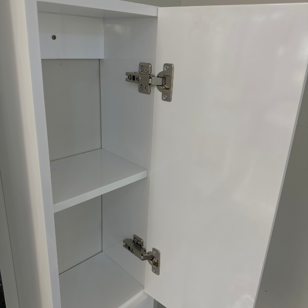 Wall cabinet white with silver left