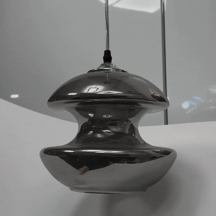 Gray glass pendant