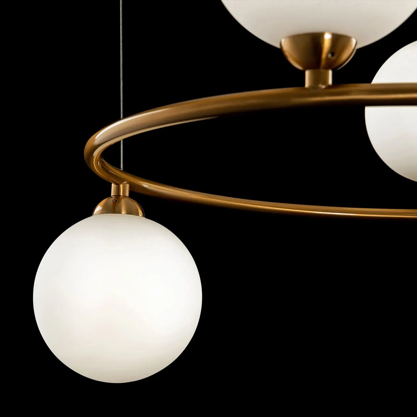 Opalite gold chandelier mount 4 lights